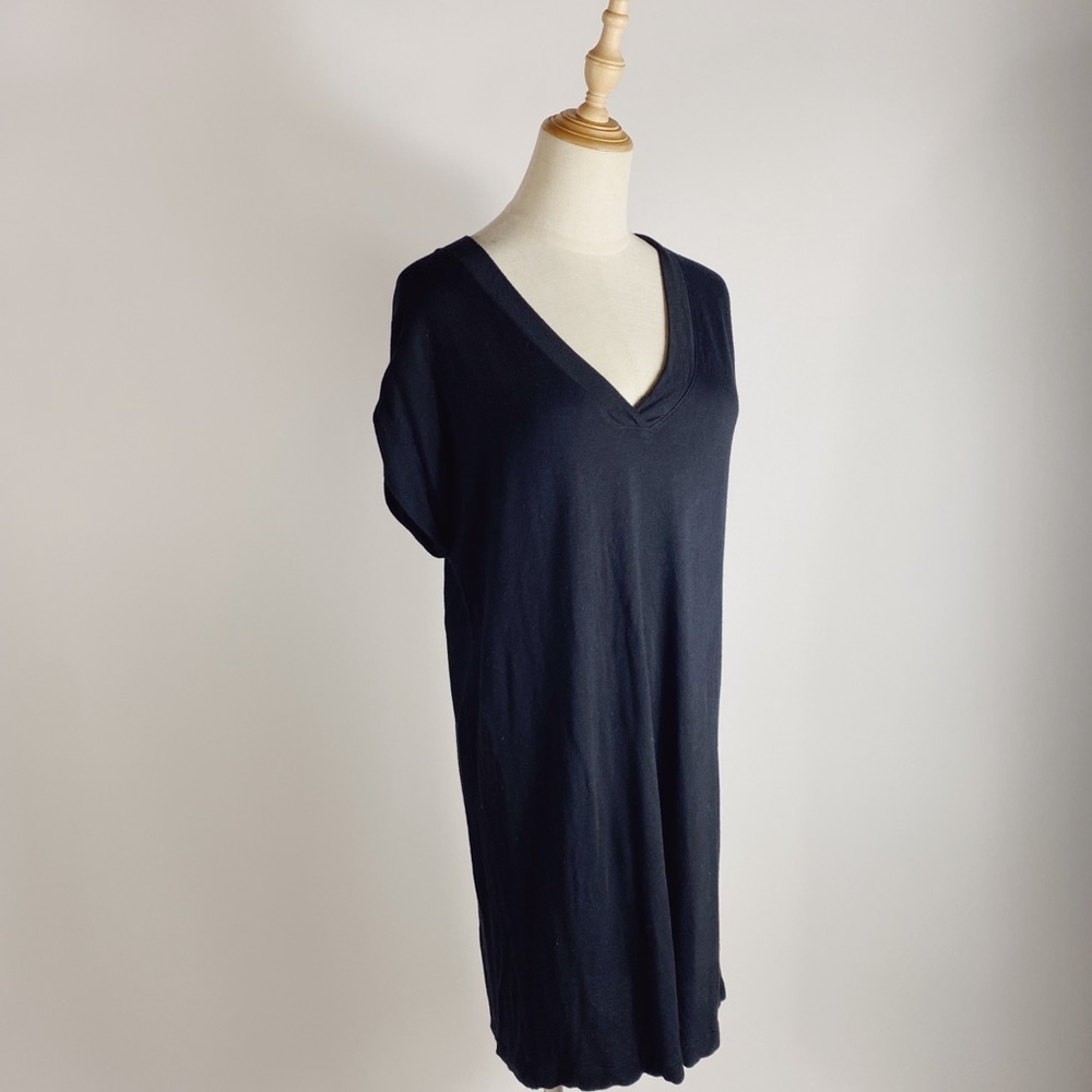 GAP Stretch Knit Short Sleeve Shift Dress Black Womens Small